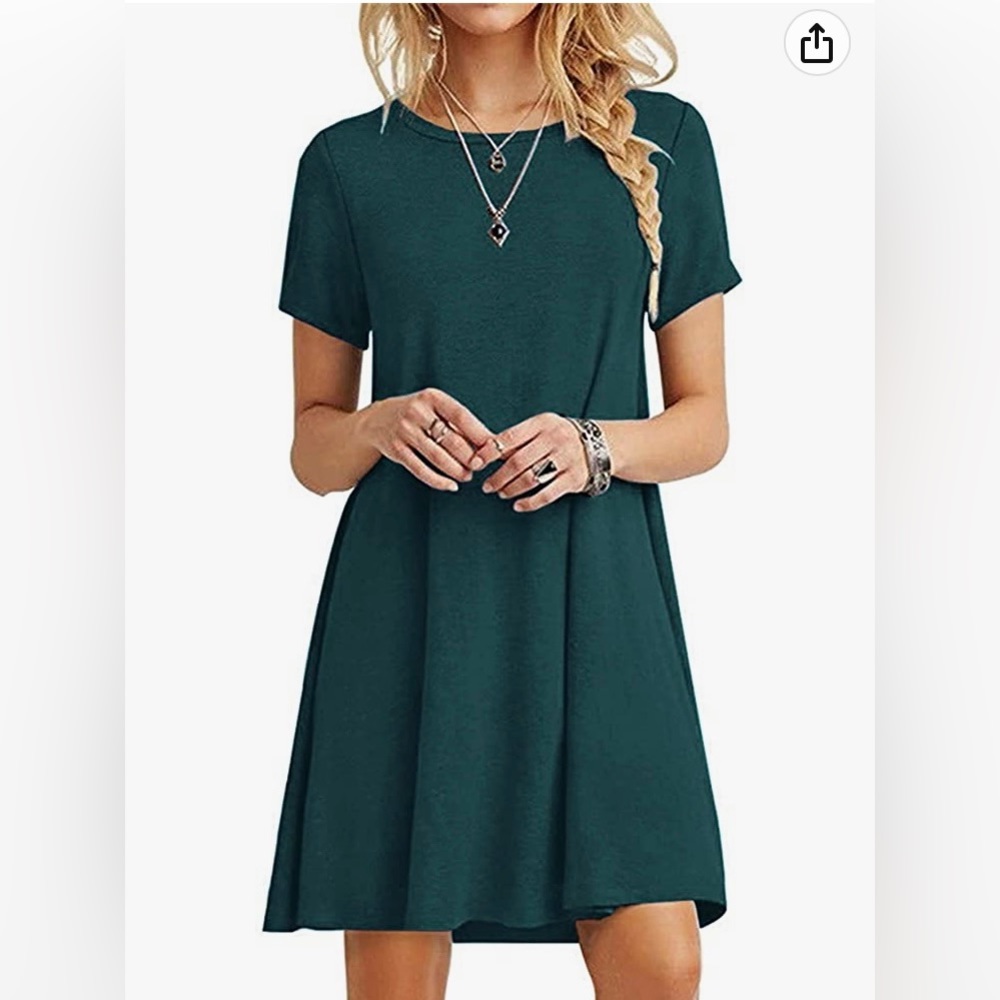 NWT 2XL Plain Simple T-Shirt Loose Dress